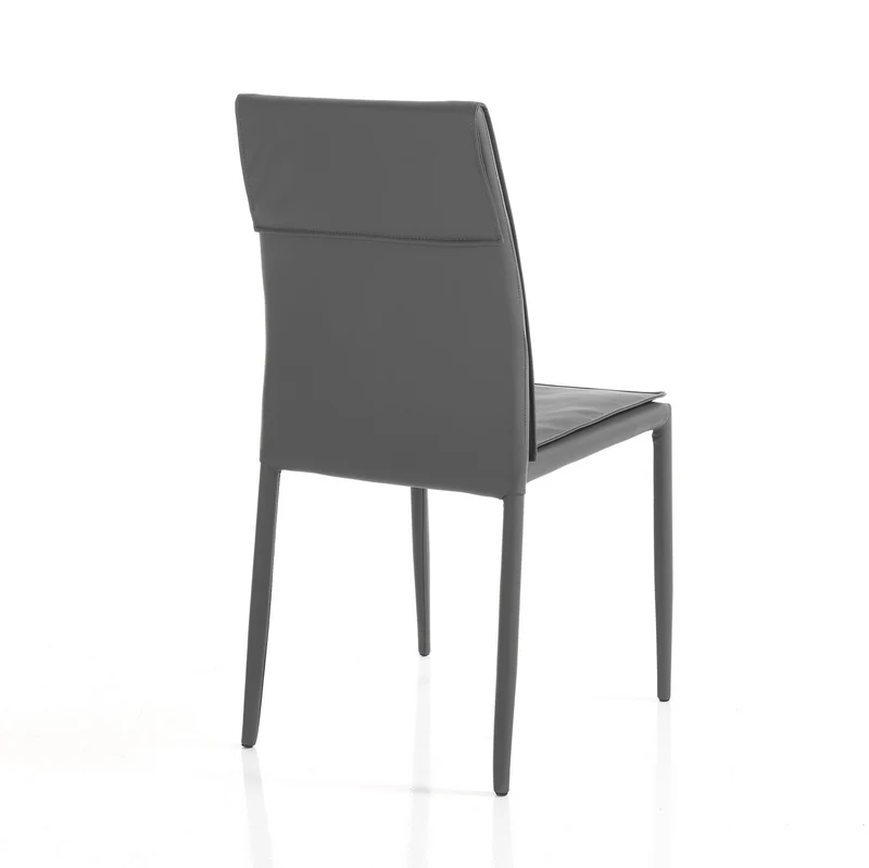 Set da 4 Sedia da soggiorno in metallo e similpelle cm 44x51x91h - vari colori