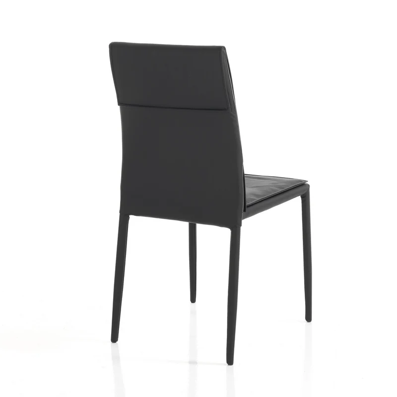 Set da 4 Sedia da soggiorno in metallo e similpelle cm 44x51x91h - vari colori