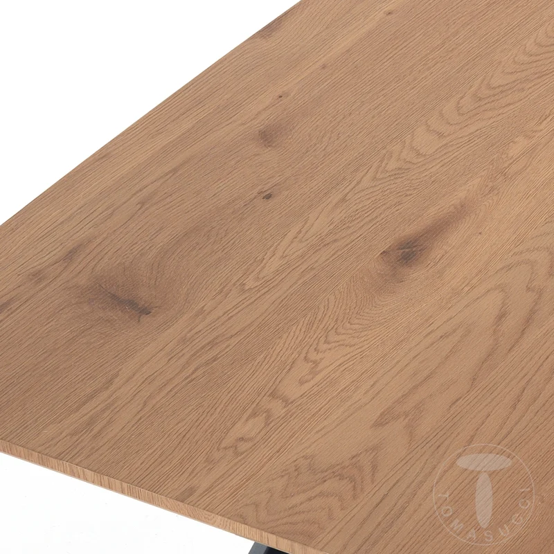 Tavolo moderno scrivania gambe in metallo piano in legno cm 160x90x76h