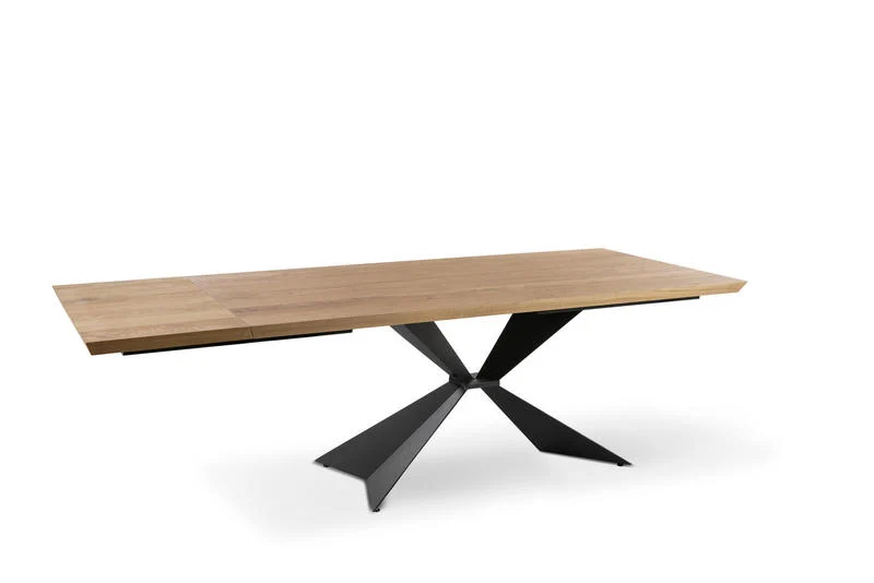 Tavolo moderno allungabile struttura in metallo piano in legno cm 160/240x90x76h - vari colori