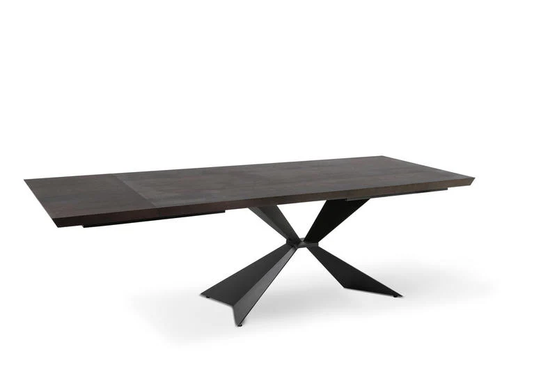 Tavolo allungabile da salotto base in metallo piano in legno cm 200/300x100x76h - vari colori