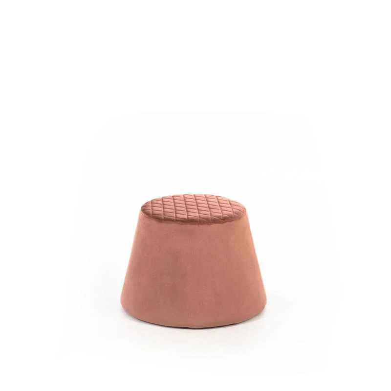 Pouf poggiapiedi rotondo rivestimento in velluto cm Ø 46x33h - vari colori