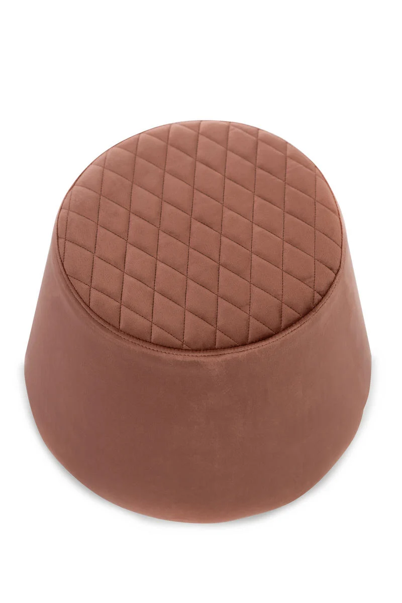 Pouf poggiapiedi rotondo rivestimento in velluto cm Ø 46x33h - vari colori
