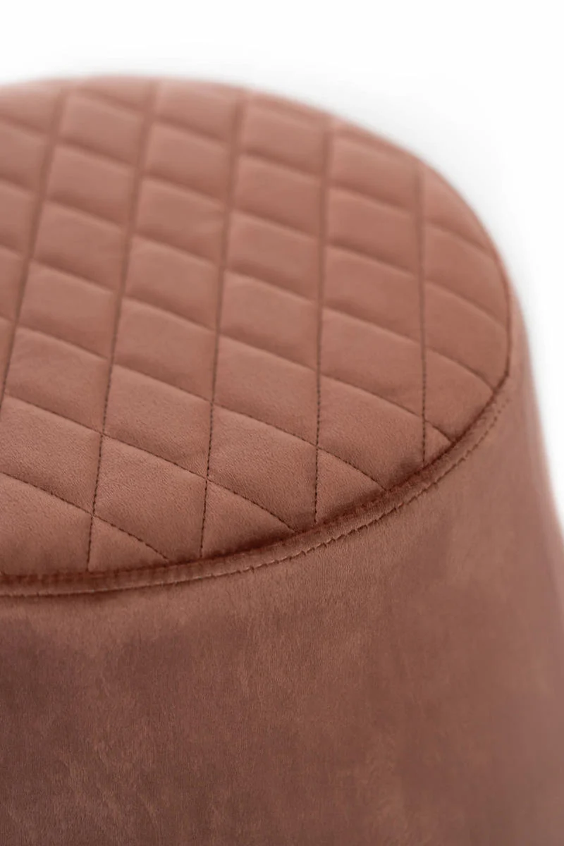 Pouf poggiapiedi rotondo rivestimento in velluto cm Ø 46x33h - vari colori
