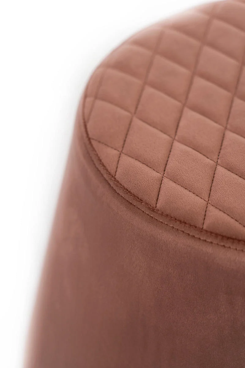 Pouf poggiapiedi rotondo rivestimento in velluto cm Ø 46x33h - vari colori