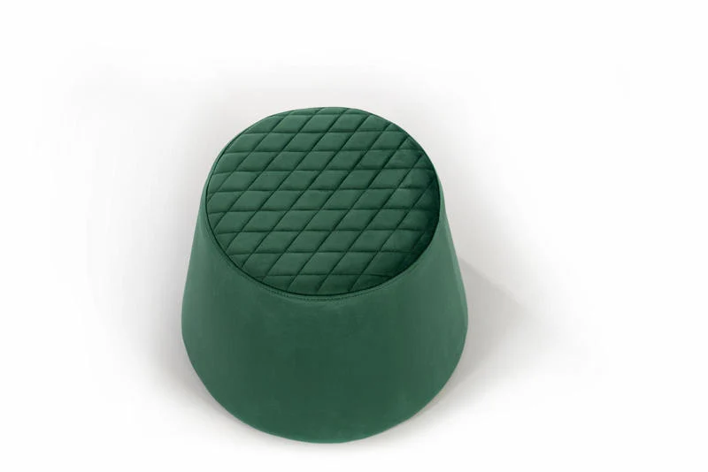Pouf poggiapiedi rotondo rivestimento in velluto cm Ø 46x33h - vari colori
