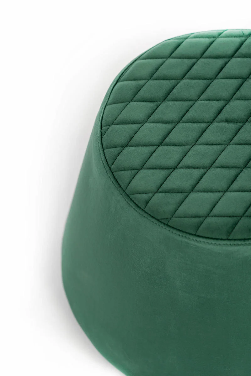 Pouf poggiapiedi rotondo rivestimento in velluto cm Ø 46x33h - vari colori