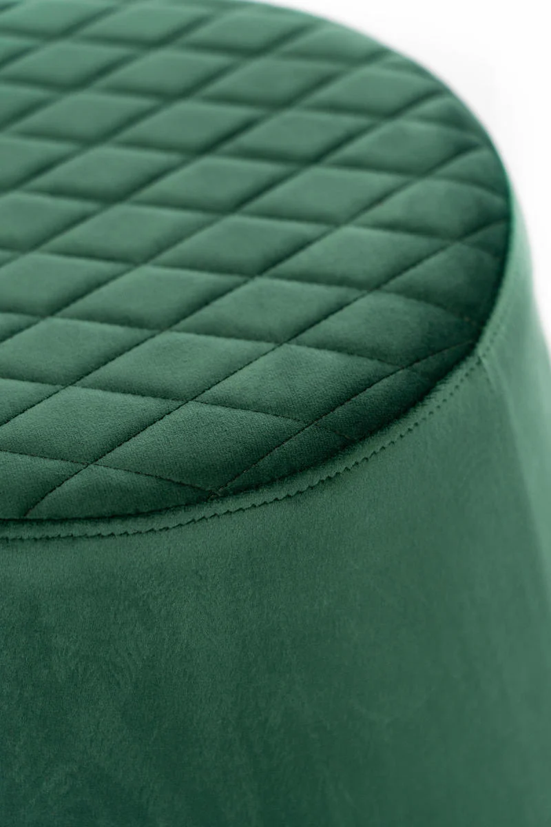 Pouf poggiapiedi rotondo rivestimento in velluto cm Ø 46x33h - vari colori