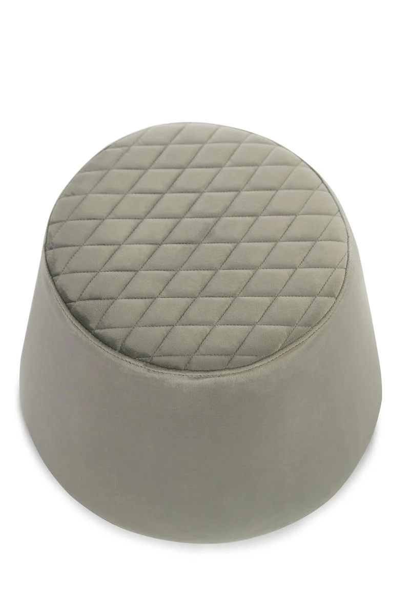 Pouf poggiapiedi rotondo rivestimento in velluto cm Ø 46x33h - vari colori