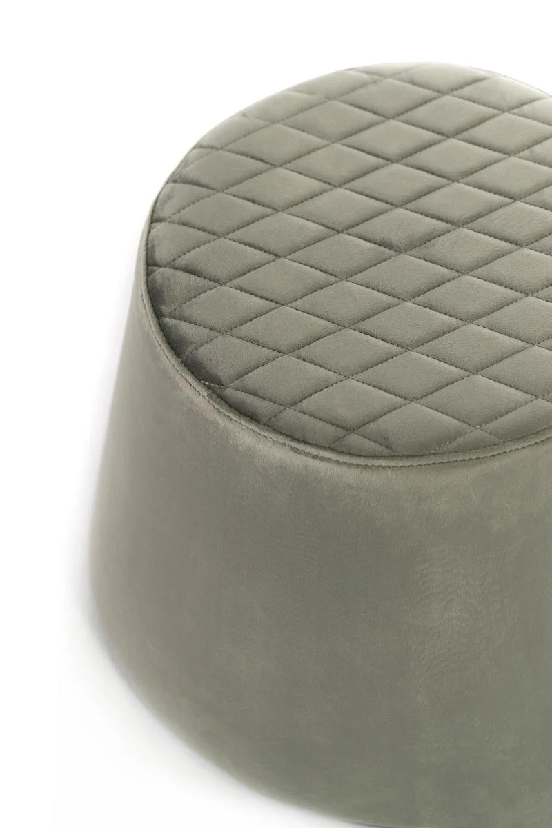 Pouf poggiapiedi rotondo rivestimento in velluto cm Ø 46x33h - vari colori