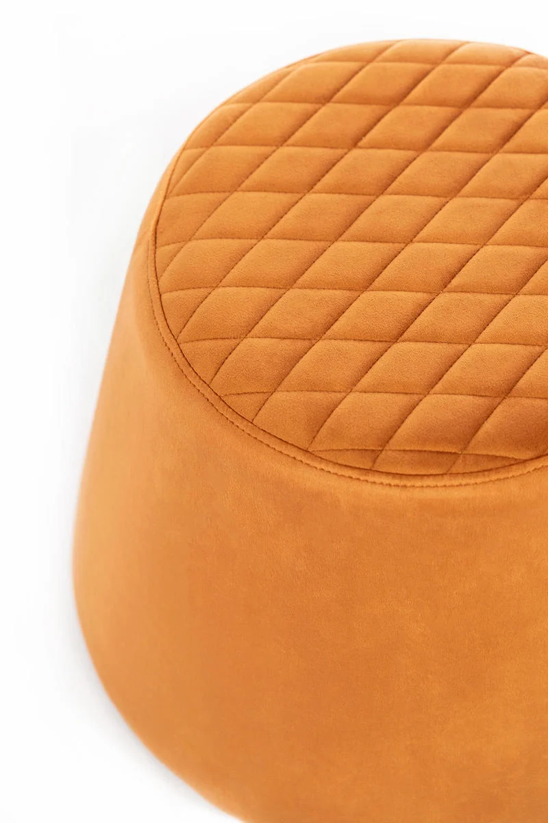 Pouf poggiapiedi rotondo rivestimento in velluto cm Ø 46x33h - vari colori