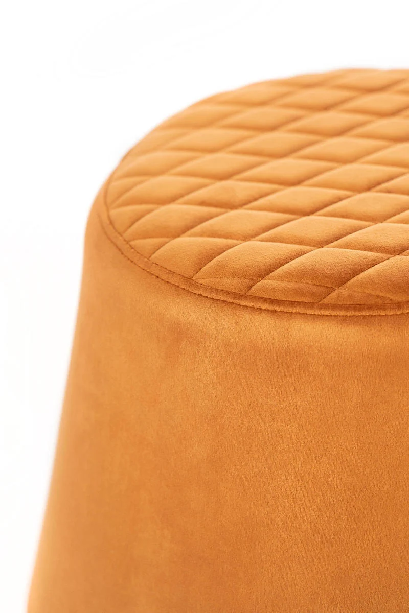 Pouf poggiapiedi rotondo rivestimento in velluto cm Ø 46x33h - vari colori