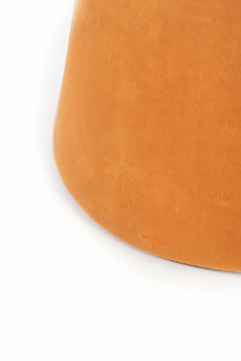 Pouf poggiapiedi rotondo rivestimento in velluto cm Ø 46x33h - vari colori