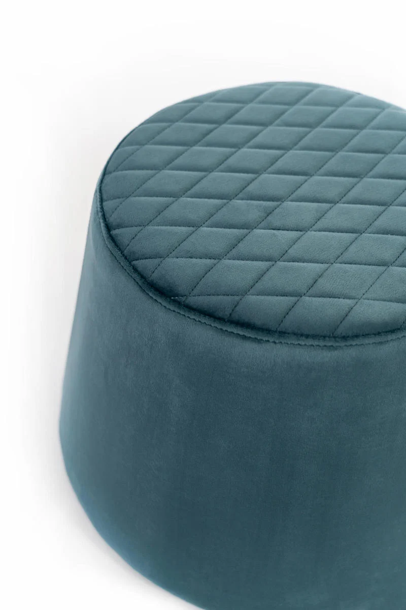 Pouf poggiapiedi rotondo rivestimento in velluto cm Ø 46x33h - vari colori