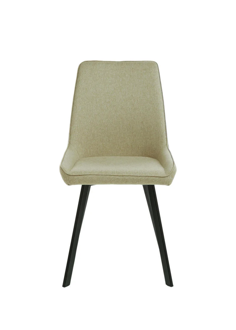 Set da 4 Sedia living imbottita rivestita in tessuto gambe in metallo nero cm 60x60x87h - vari colori