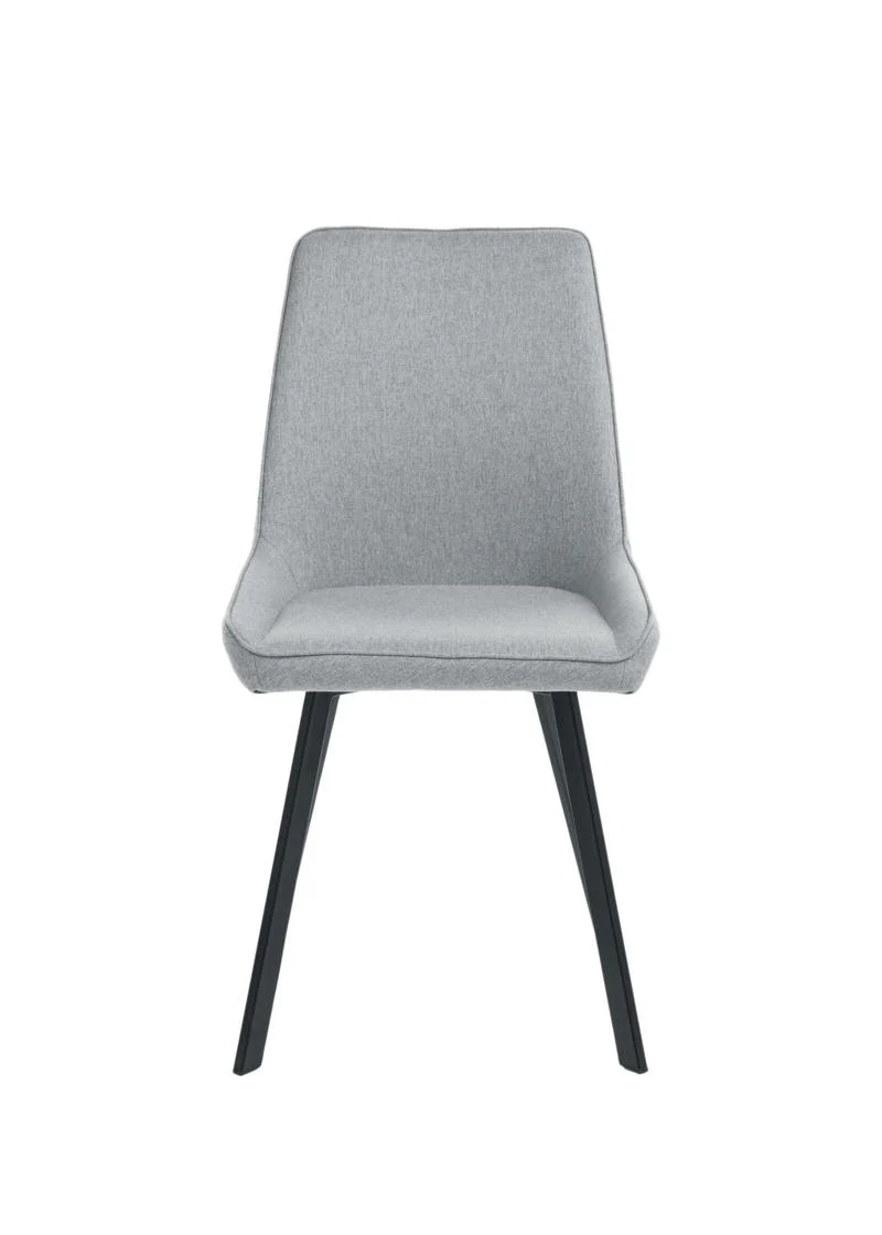 Set da 4 Sedia living imbottita rivestita in tessuto gambe in metallo nero cm 60x60x87h - vari colori