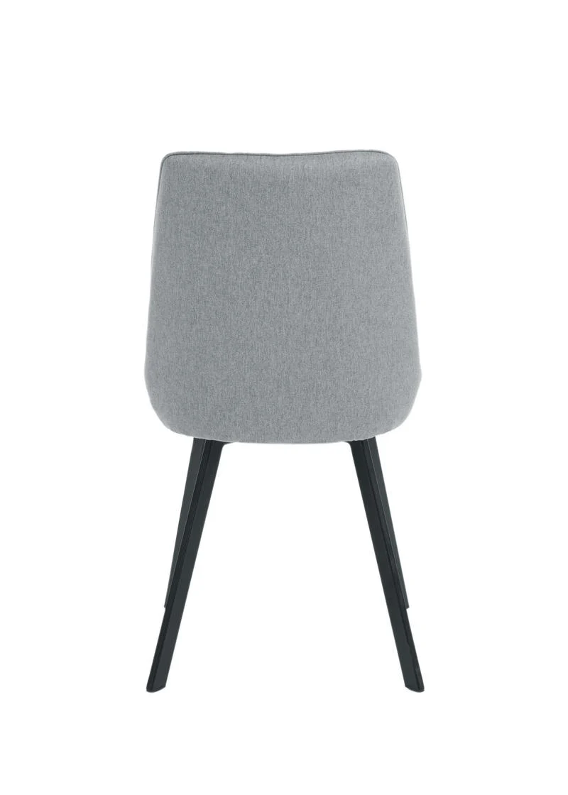 Set da 4 Sedia living imbottita rivestita in tessuto gambe in metallo nero cm 60x60x87h - vari colori