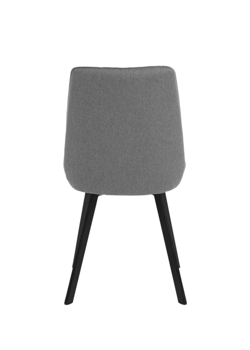 Set da 4 Sedia living imbottita rivestita in tessuto gambe in metallo nero cm 60x60x87h - vari colori