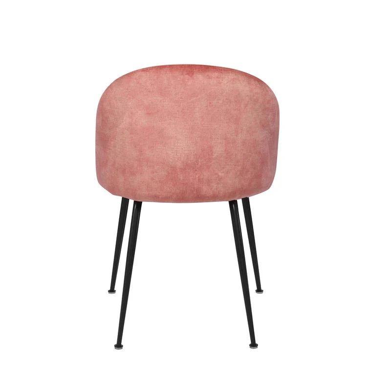 Set da 4 Sedia soggiorno in velluto gambe in metallo nero cm 55x45x78h - vari colori