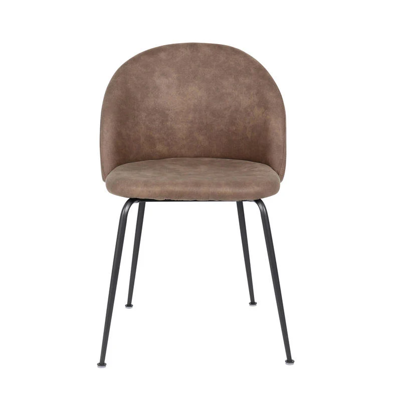 Set da 4 Sedia soggiorno in velluto gambe in metallo nero cm 55x45x78h - vari colori
