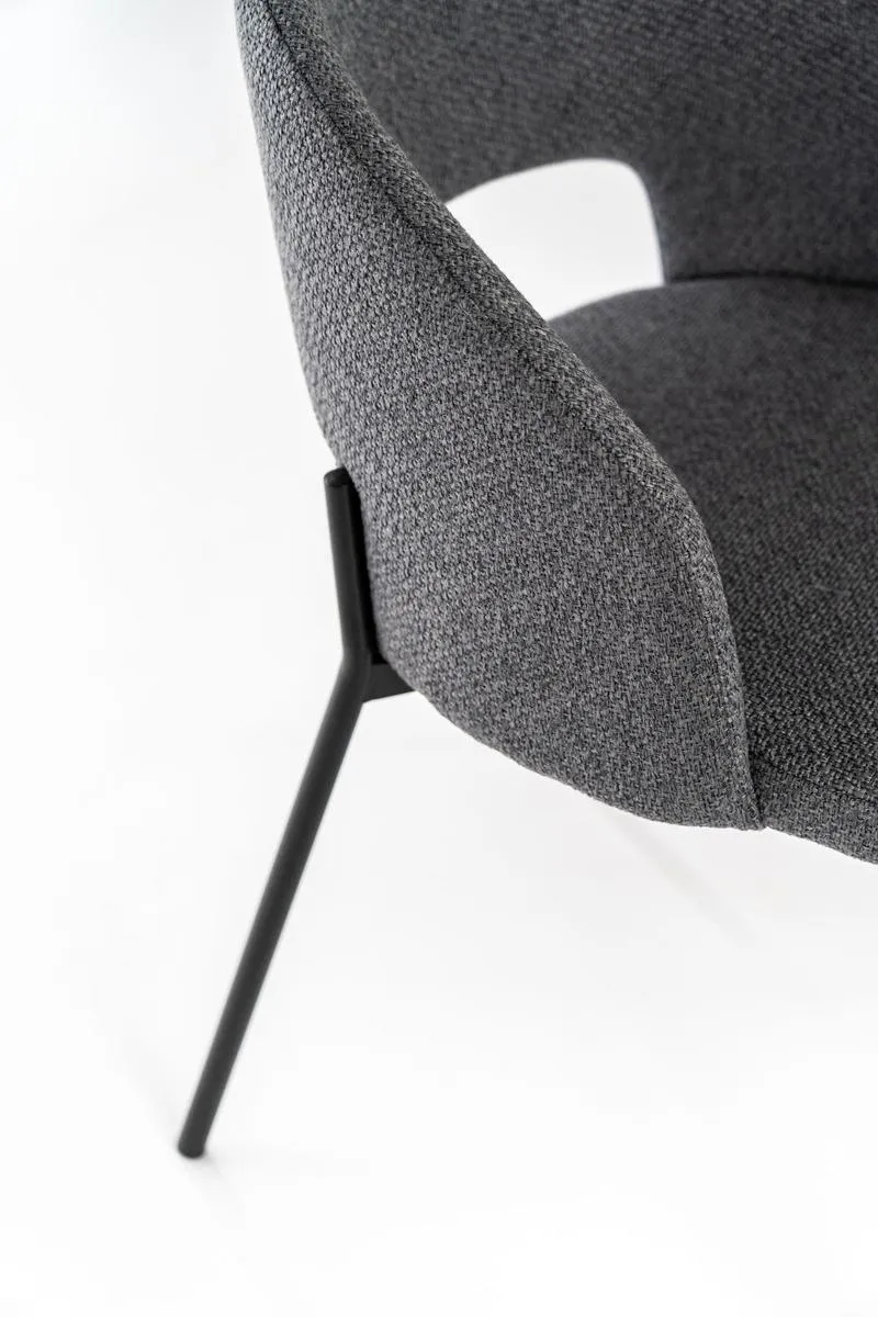 Set da 4 Sedia imbottita moderna per soggiorno in tessuto e metallo cm 55x52x78h - vari colori