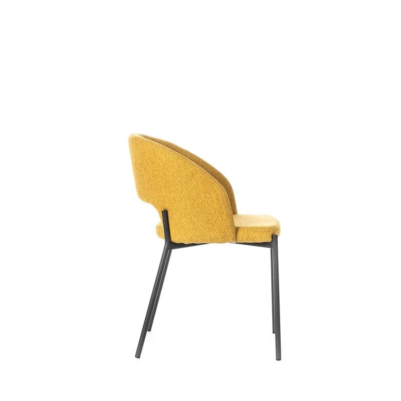 Set da 4 Sedia imbottita moderna per soggiorno in tessuto e metallo cm 55x52x78h - vari colori