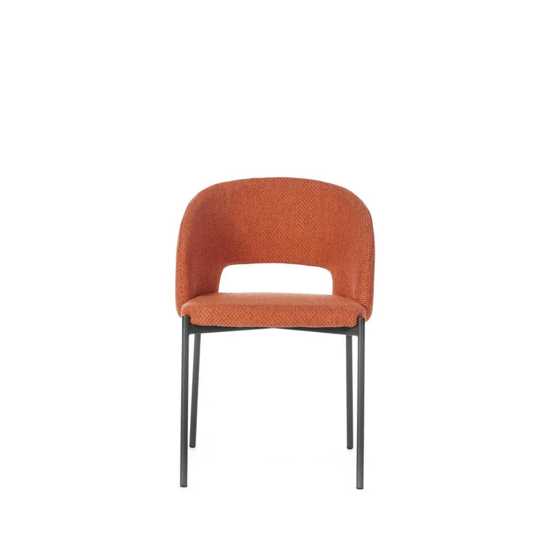 Set da 4 Sedia imbottita moderna per soggiorno in tessuto e metallo cm 55x52x78h - vari colori