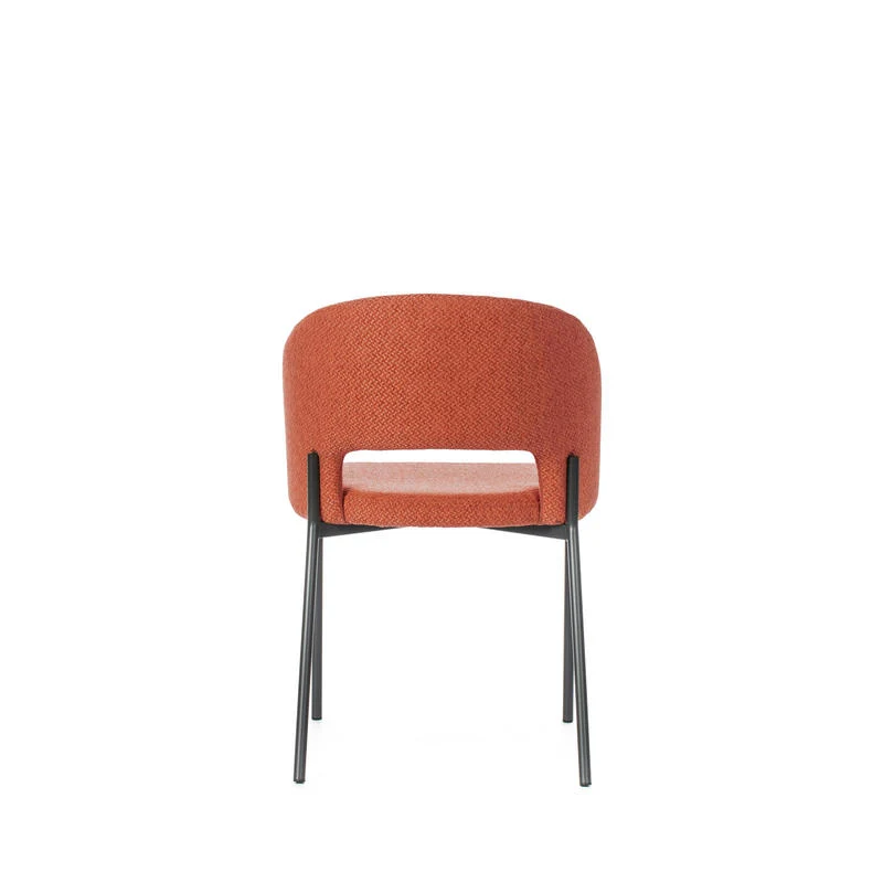 Set da 4 Sedia imbottita moderna per soggiorno in tessuto e metallo cm 55x52x78h - vari colori