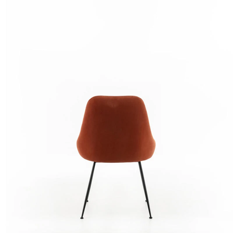 Sedia moderna imbottita rivestita in tessuto effetto velluto cm 48x49x80h - vari colori