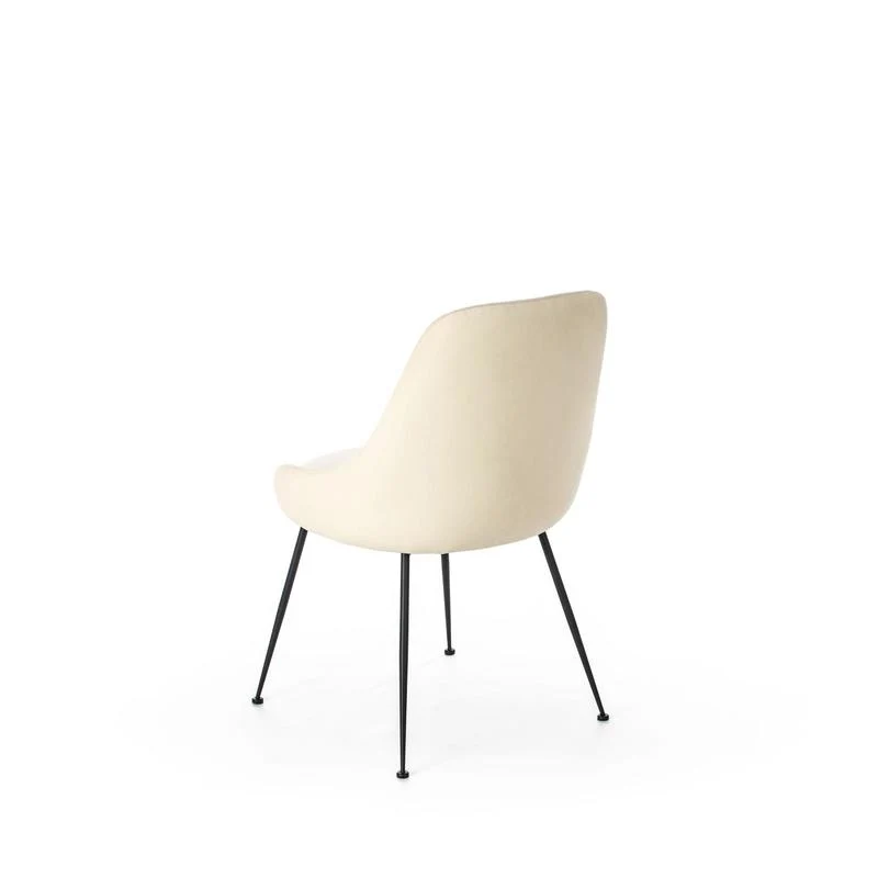 Sedia moderna imbottita rivestita in tessuto effetto velluto cm 48x49x80h - vari colori