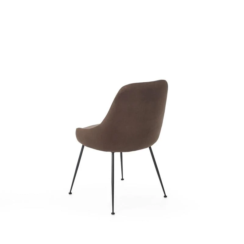 Sedia moderna imbottita rivestita in tessuto effetto velluto cm 48x49x80h - vari colori