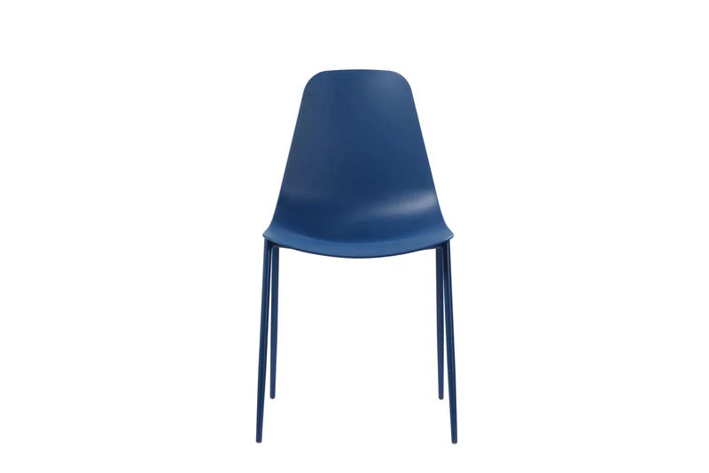 Set da 4 Sedia con scocca in polipropilene e gambe in metallo cm 48x49x88h - vari colori