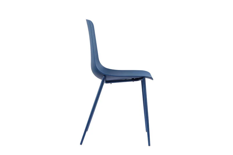 Set da 4 Sedia con scocca in polipropilene e gambe in metallo cm 48x49x88h - vari colori