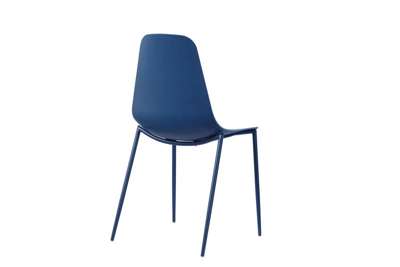 Set da 4 Sedia con scocca in polipropilene e gambe in metallo cm 48x49x88h - vari colori