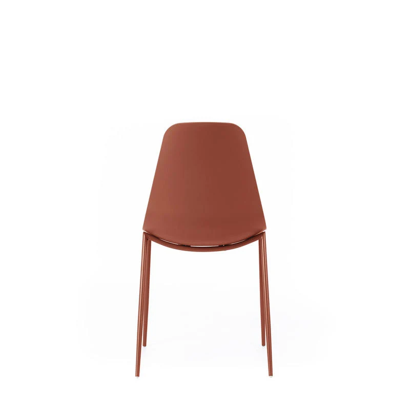 Set da 4 Sedia con scocca in polipropilene e gambe in metallo cm 48x49x88h - vari colori
