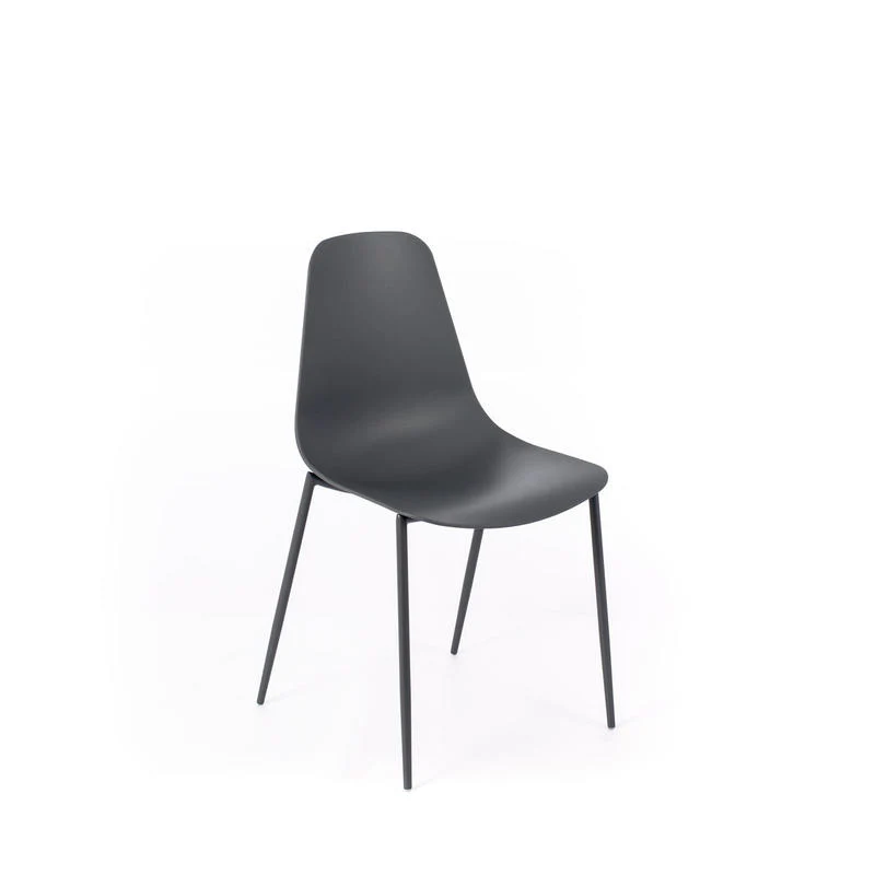 Set da 4 Sedia con scocca in polipropilene e gambe in metallo cm 48x49x88h - vari colori