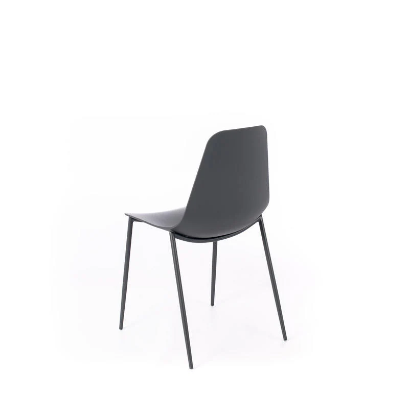 Set da 4 Sedia con scocca in polipropilene e gambe in metallo cm 48x49x88h - vari colori