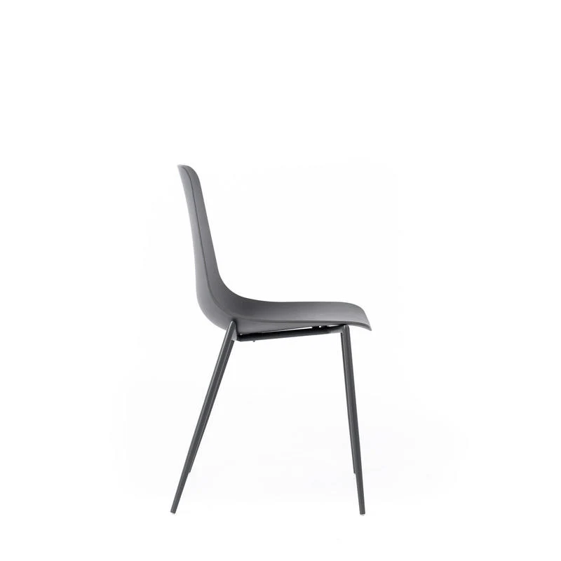 Set da 4 Sedia con scocca in polipropilene e gambe in metallo cm 48x49x88h - vari colori