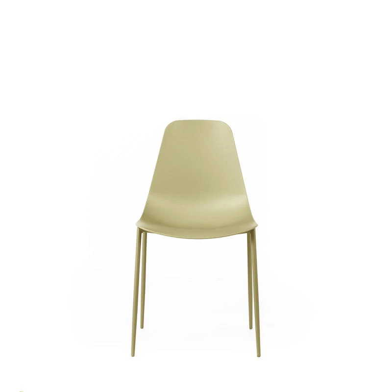 Set da 4 Sedia con scocca in polipropilene e gambe in metallo cm 48x49x88h - vari colori