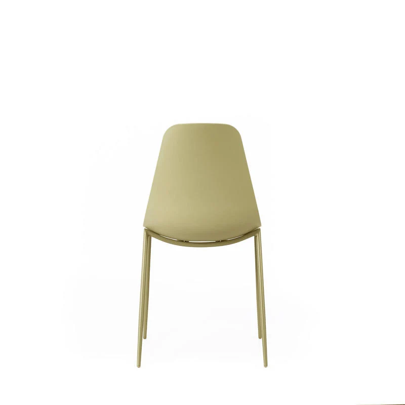 Set da 4 Sedia con scocca in polipropilene e gambe in metallo cm 48x49x88h - vari colori
