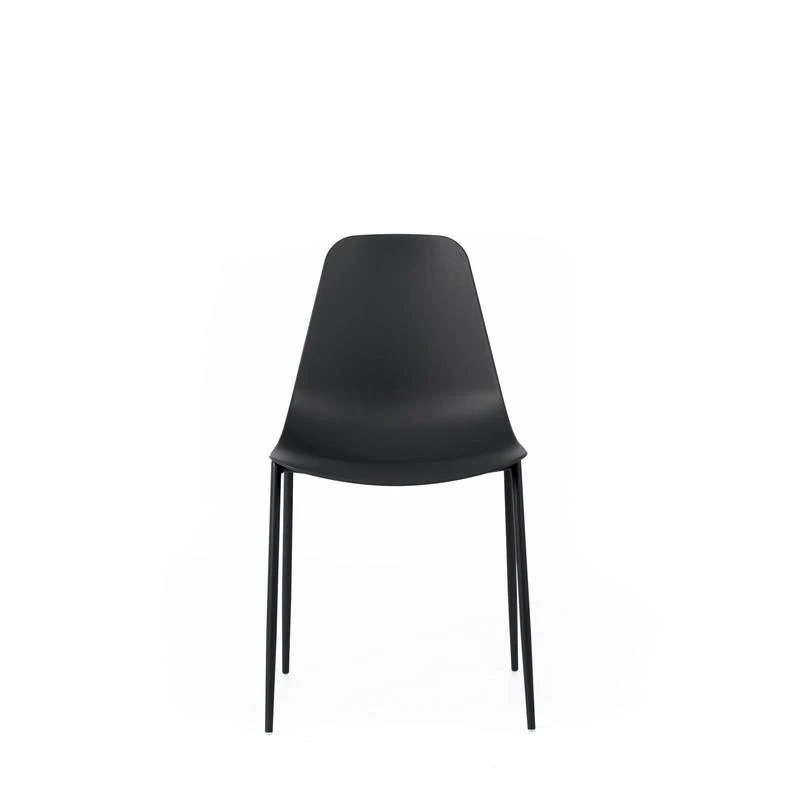 Set da 4 Sedia con scocca in polipropilene e gambe in metallo cm 48x49x88h - vari colori