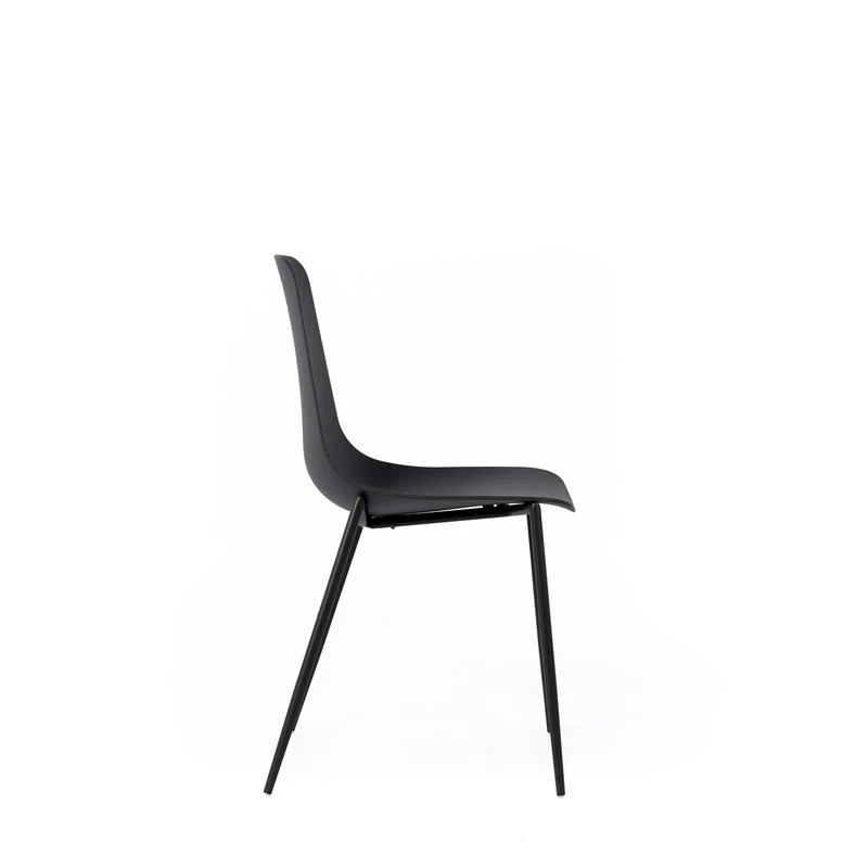 Set da 4 Sedia con scocca in polipropilene e gambe in metallo cm 48x49x88h - vari colori