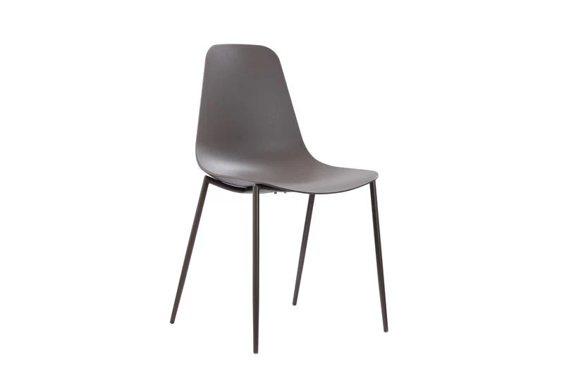 Set da 4 Sedia con scocca in polipropilene e gambe in metallo cm 48x49x88h - vari colori
