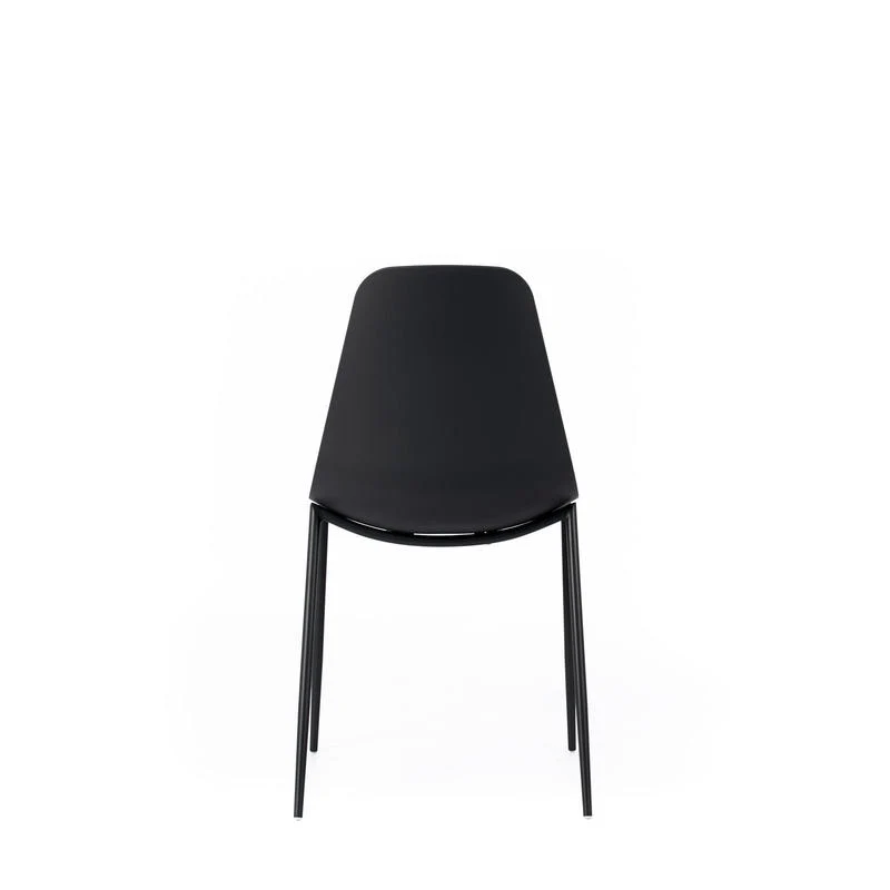 Set da 4 Sedia con scocca in polipropilene e gambe in metallo cm 48x49x88h - vari colori