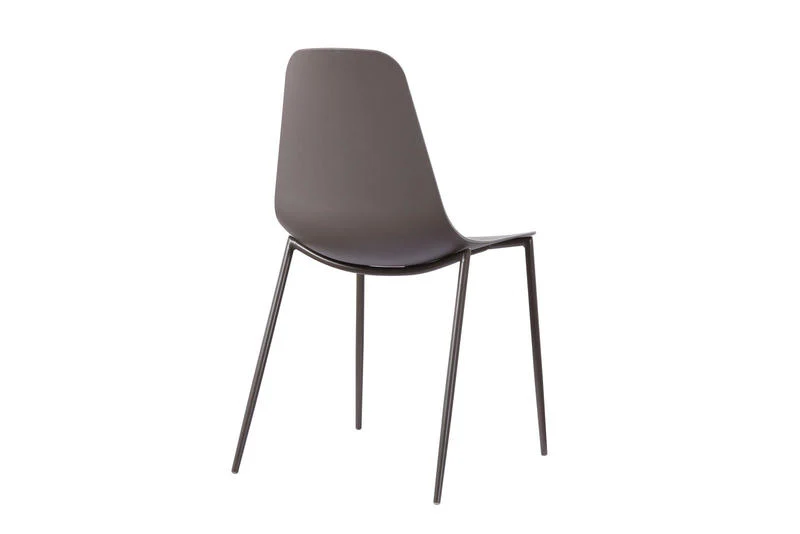 Set da 4 Sedia con scocca in polipropilene e gambe in metallo cm 48x49x88h - vari colori