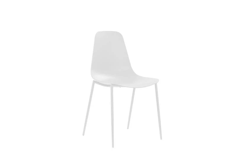 Set da 4 Sedia con scocca in polipropilene e gambe in metallo cm 48x49x88h - vari colori