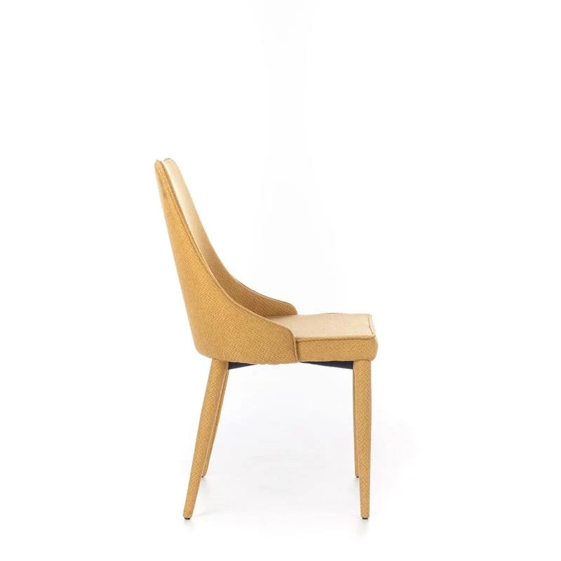 Set da 4 Sedia moderna imbottita rivestita in tessuto cm 46x46x91h - vari colori