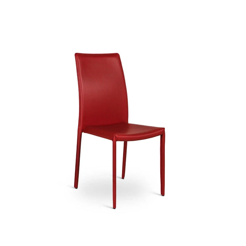 Set da 4 Sedia da sala moderna rivestita in similcuoio cm 41x42x95h - vari colori