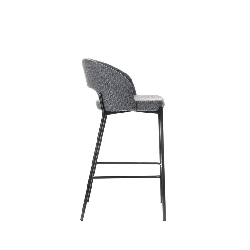 Set da 2 Sgabello moderno seduta in tessuto struttura in metallo cm 52x50x89h - vari colori