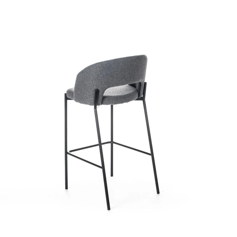 Set da 2 Sgabello moderno seduta in tessuto struttura in metallo cm 52x50x89h - vari colori